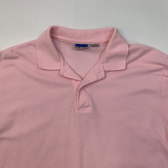 Vintage Levis Polo Shirt Mens L Large SLIM Dusty Peach High Low Hem Performance - Picture 7 of 10